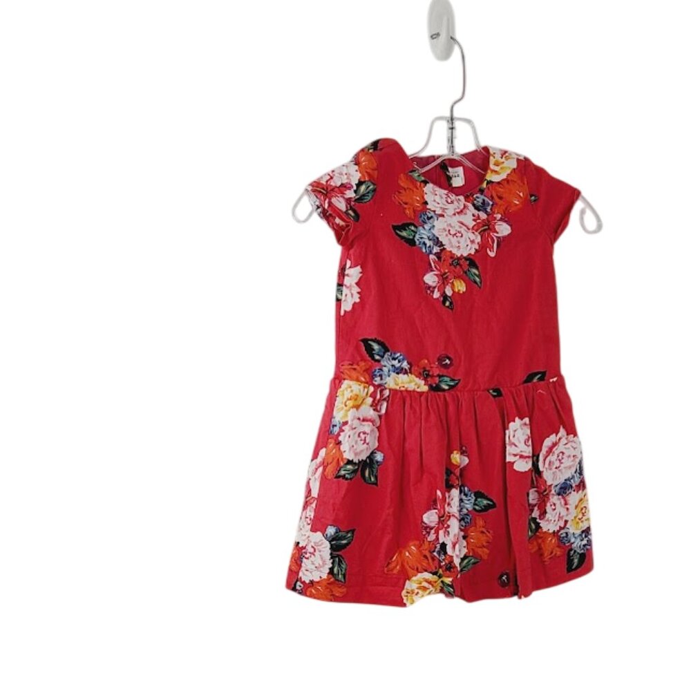 Gap Girl's Floral Truff Pleated Short Sleeve Casual Mini A-Line Dress Size S